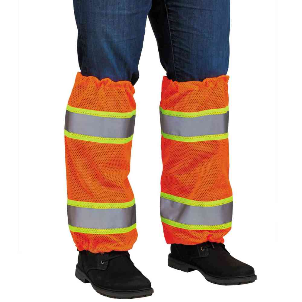 GloWear 8009 Hi-Vis Two-Tone Mesh Leg Gaiters - Class E