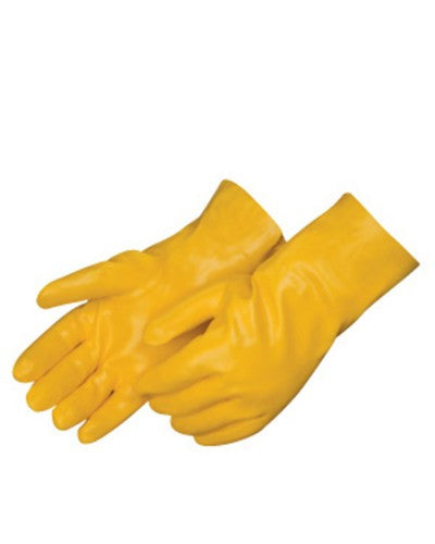 Smooth finish yellow PVC - interlock lined - Men's - Dozen