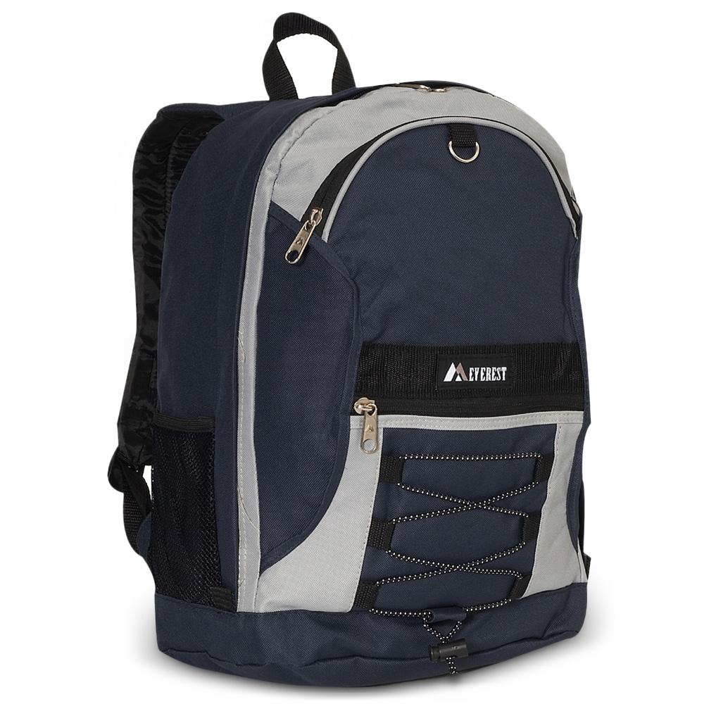 Everest-Two-Tone Backpack w/ Mesh Pockets