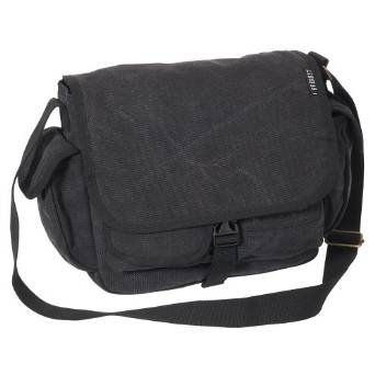 Everest Luggage Canvas Messenger Bag - Black