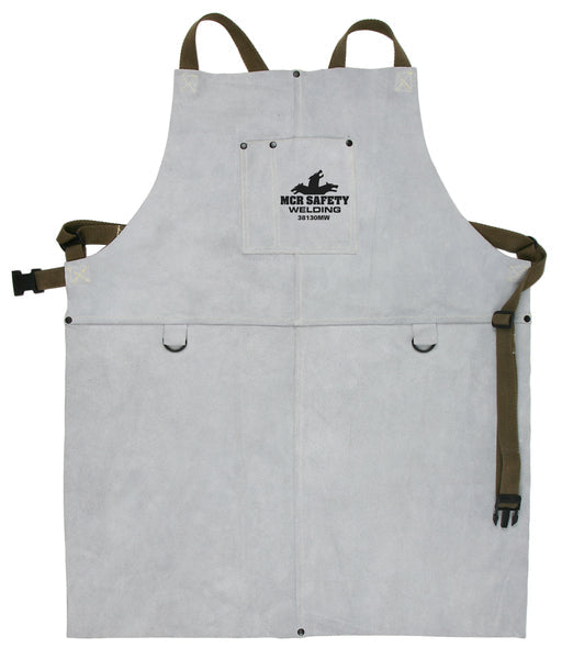 MCR Safety Mphs Welding Leather 24x30 Bib Apron