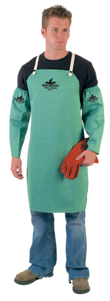 MCR Safety F/R GREEN COTTON WELDNG BIB APRON 24X36