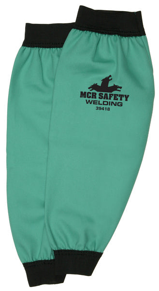 MCR Safety F/R Green Cotton 18" Sleeve Elastic Wrst