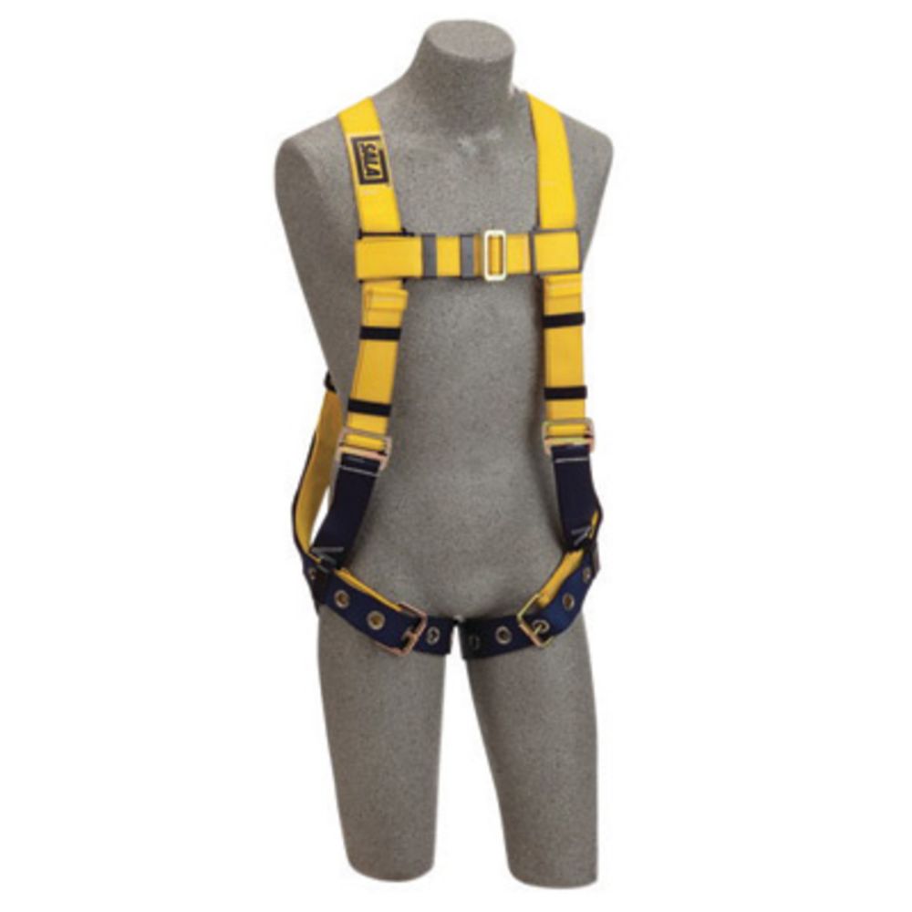 3M DBI-SALA 2X Delta No-Tangle Construction/Full Body/Vest Style Harness With Back D-Ring, Tongue Leg Strap Buckle And Loops For Belt