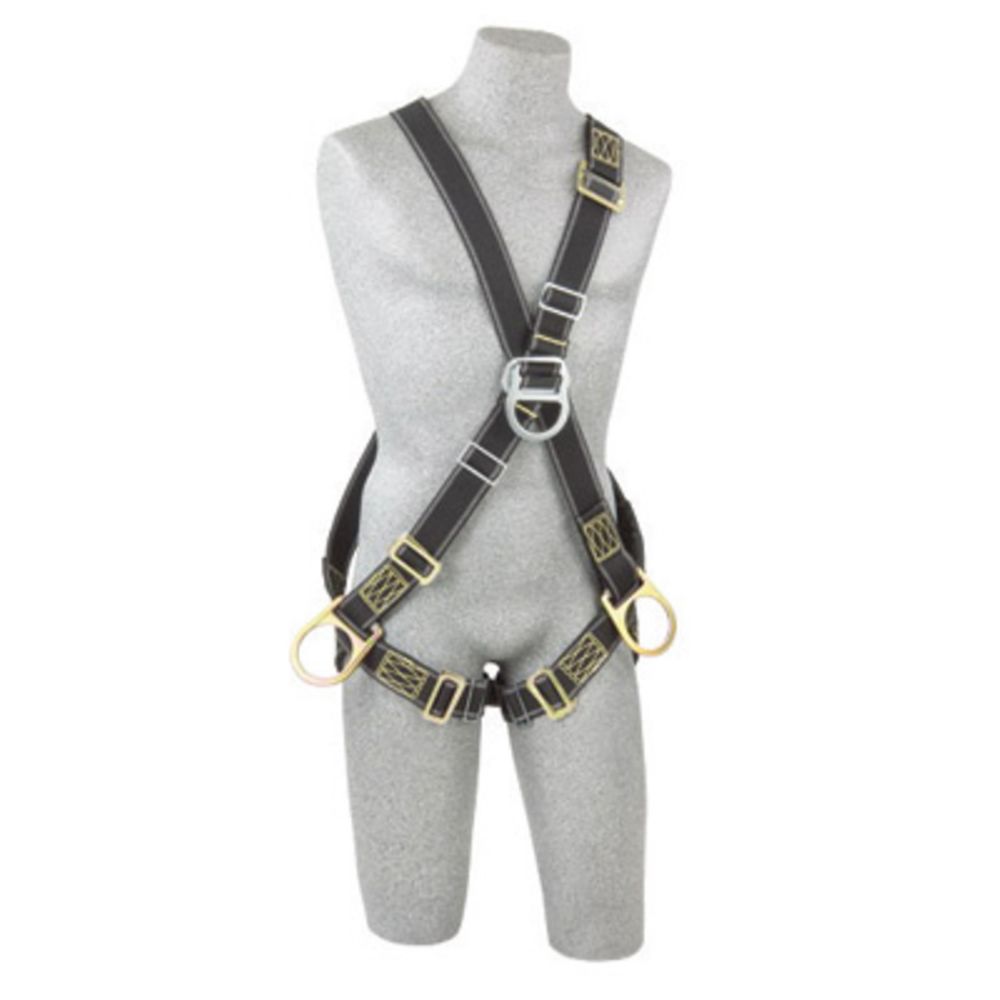 3M DBI-SALA Large Delta Positioning/Climbing Welder's Cross Over Style Harness With Back, Front And Side D-Rings And Pass-Thru Buckle Leg Strap