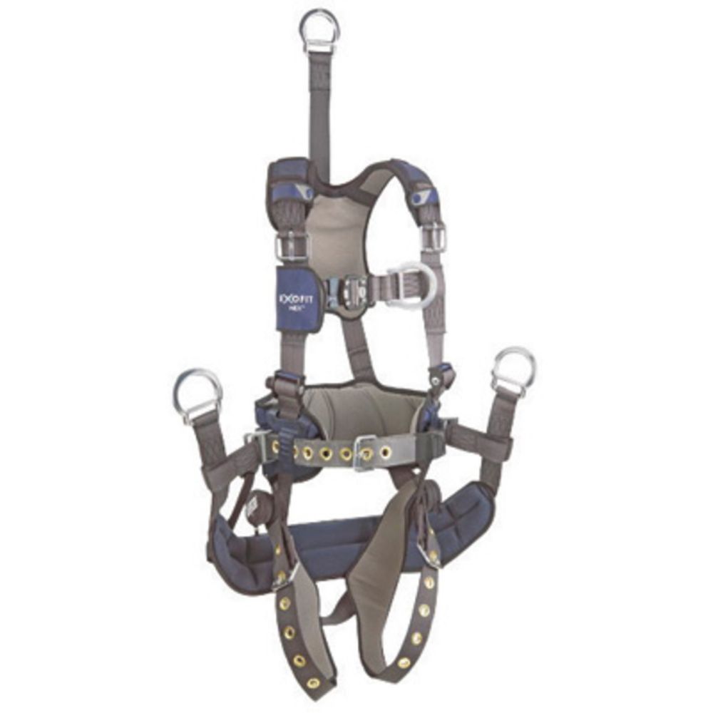 3M DBI-SALA Small ExoFit NEX Oil And Gas Positioning/Climbing Harness With Back D-Ring, 18" Extension, Tongue Buckle Legs And Connection For 1003221 Derrick Belt, Belt With Pad, Comfort Padding And Soft Seat Sling With Positioning D-Rings