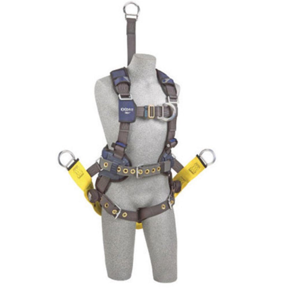 3M DBI-SALA Small ExoFit NEX Oil And Gas Positioning/Climbing Harness With Back D-Ring, 18" Extension, Tongue Buckle Legs And Connection For 1000570 Derrick Belt, Belt With Pad, Comfort Padding And Soft Seat Sling With Positioning D-Rings