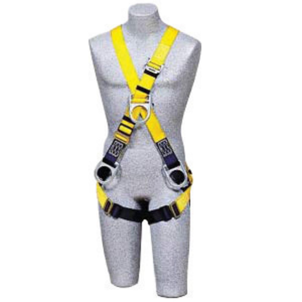 3M DBI-SALA Universal Delta Construction/Cross Over Style Harness With Stand Up Rear, Front And Side D-Ring, Tongue Buckle Leg Strap, Parachute Buckles On Lower Shoulder Strap And Loops For Belt