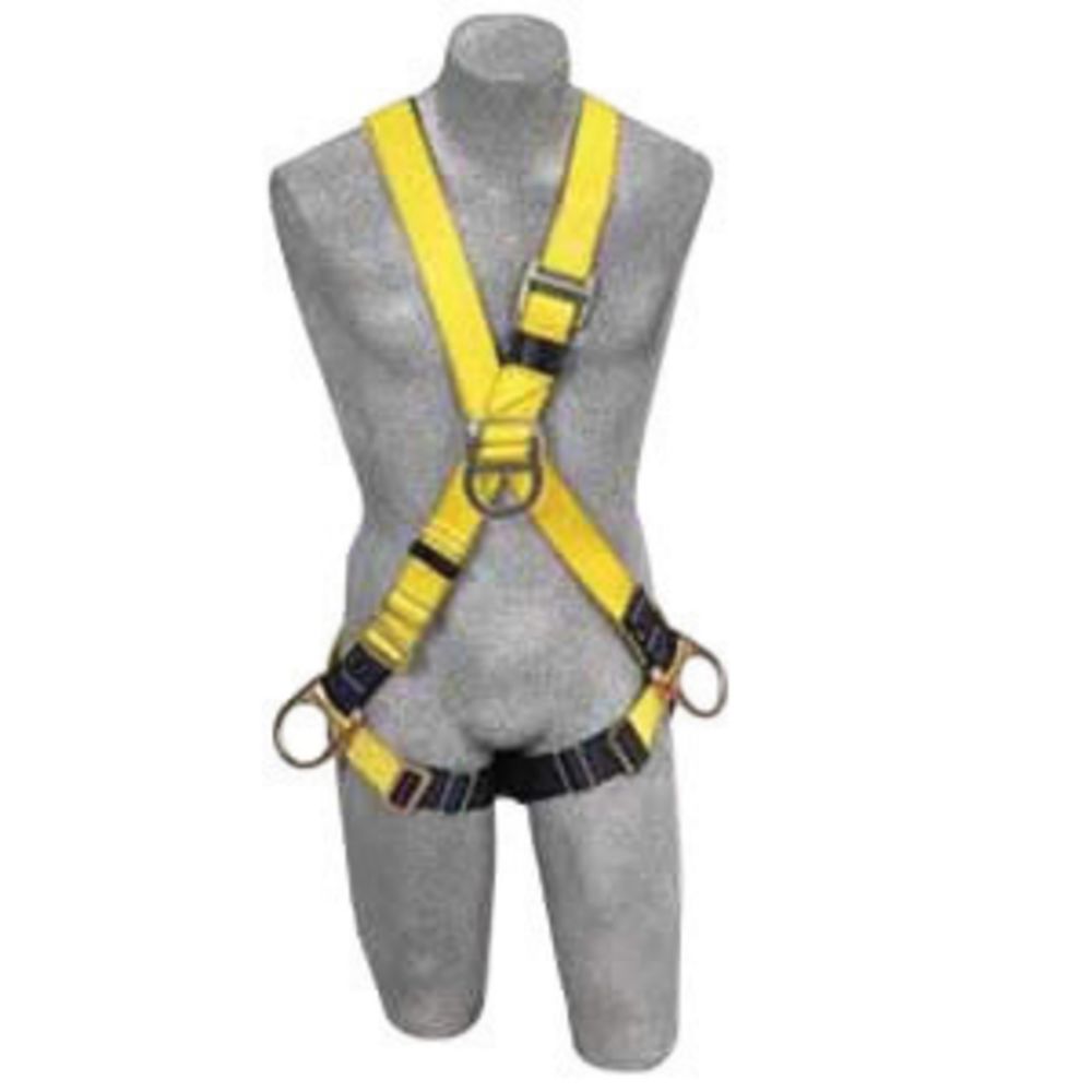 3M DBI-SALA Universal Delta No-Tangle Cross Over Style Harness With Back, Front And Side D-Ring, Pass-Thru Leg Strap Buckle And Comfort Padding
