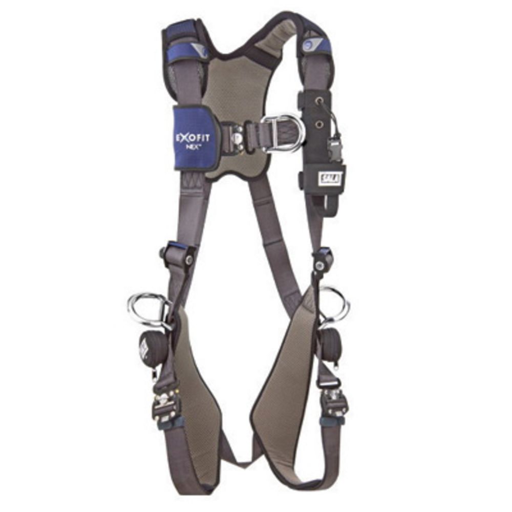 3M DBI-SALA X-Large ExoFit NEX Full BodyVest Style Harness With Tech-Lite Aluminum Back, Front And Side D-Ring, Duo-Lok Quick Connect Leg And Chest Strap Buckle, Torso Adjuster, Back And Leg Comfort Padding