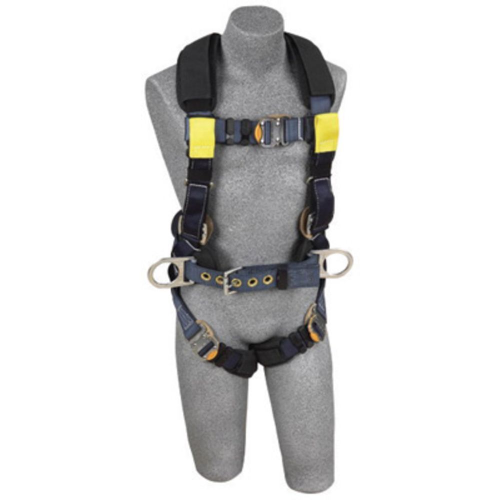 3M DBI-SALA X-Large ExoFit XP Arc Flash Construction Full Body Vest Style Harness With Back And Front Web Rescue Loop, Belt With Pad And Side D-Ring, Quick Connect Chest And Leg Strap Buckle, Leather Insulators And Nomex Kevlar Comfort Padding