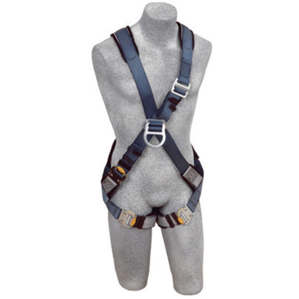 3M DBI-SALA X-Large Exofit Climbing Cross Over Style Harness With Back And Front D-Rings, Quick Connect Buckle Leg Strap And Built-In Comfort Padding