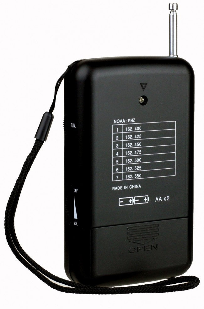 Kaito KA210 Pocket AM/FM NOAA Weather Radio, Black