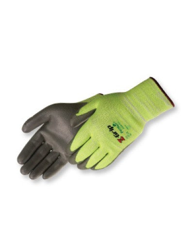 Z-Grip Hi-Vis green seamless shell (PU coated) Gloves