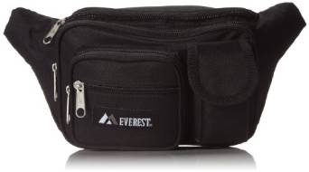 Everest Multiple Pocket Waist Pack - Black