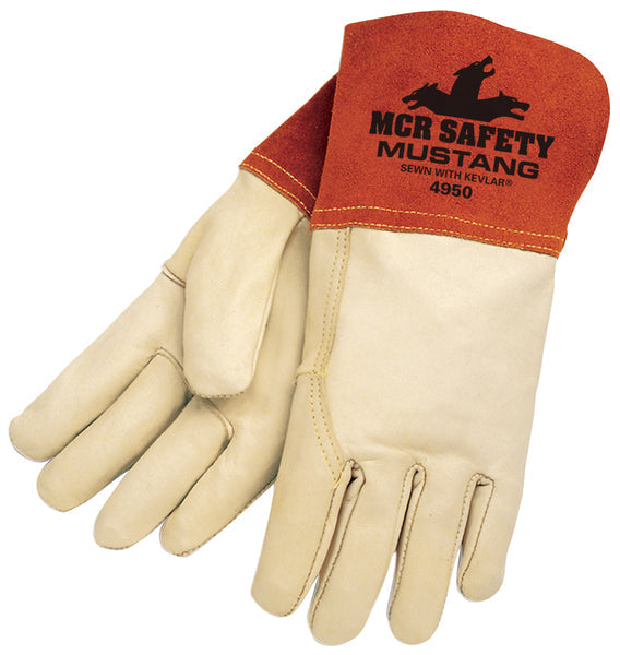 MCR Safety Mustang Cow Mig/Tig Weldr Sewn w/Kevlar