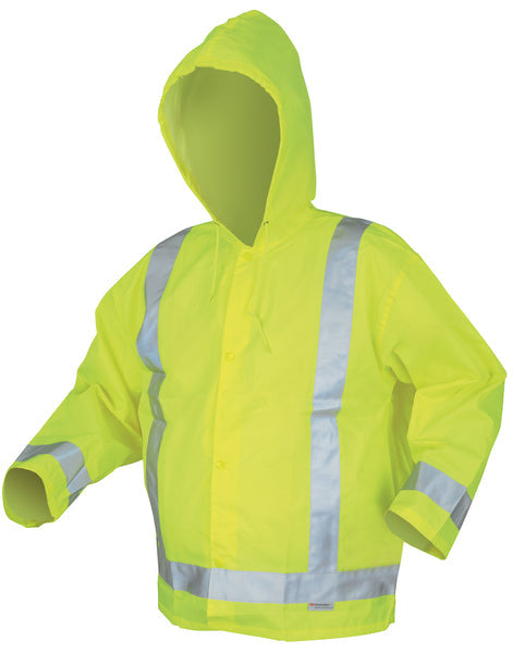 MCR Safety Poly/PU,Class 3,Jacket,Lime