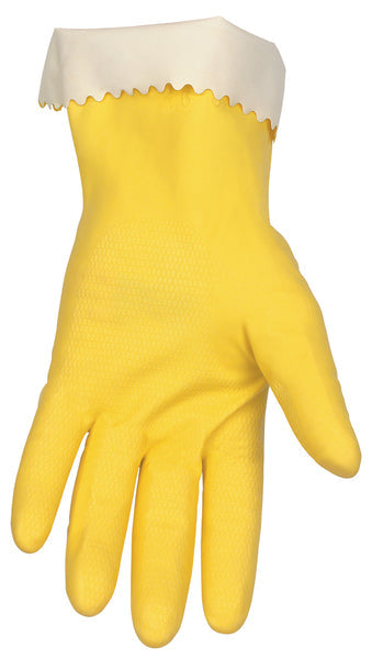 MCR Safety Ylw 15 mil flock 12" latex canner