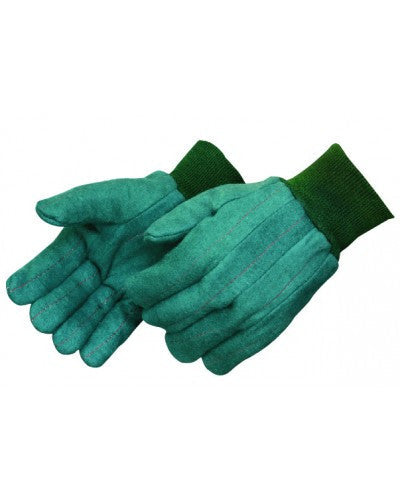 Green chore glove with matching knit wrist - Men's - Dozen