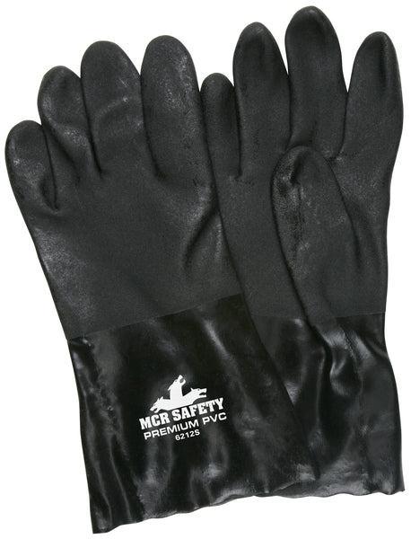 MCR Safety Black Sandy PVC 12" Interlock