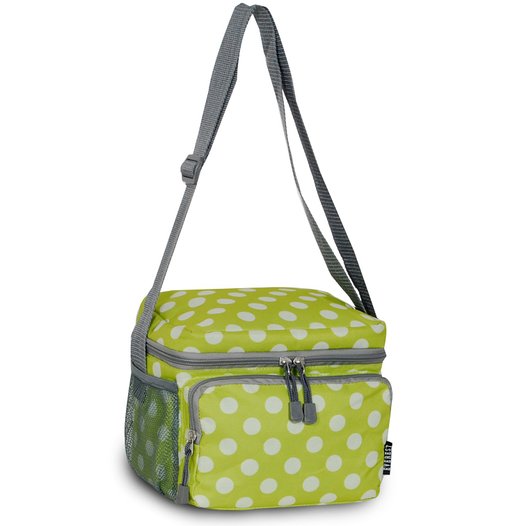 Everest Cooler Lunch Bag - Lime/White Dot