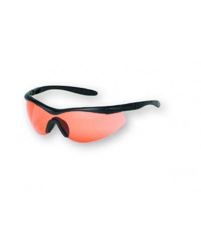 Black Frame - Red Lens - Non-Slip Rubber Nose Piece - Insert Rubber Tips Safety Glasses