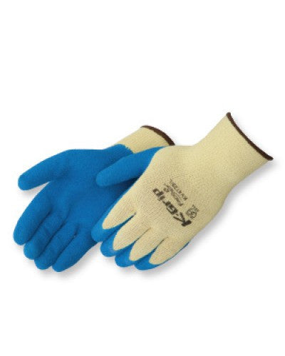 Kevlar premium textured blue Latex palm coated Gloves