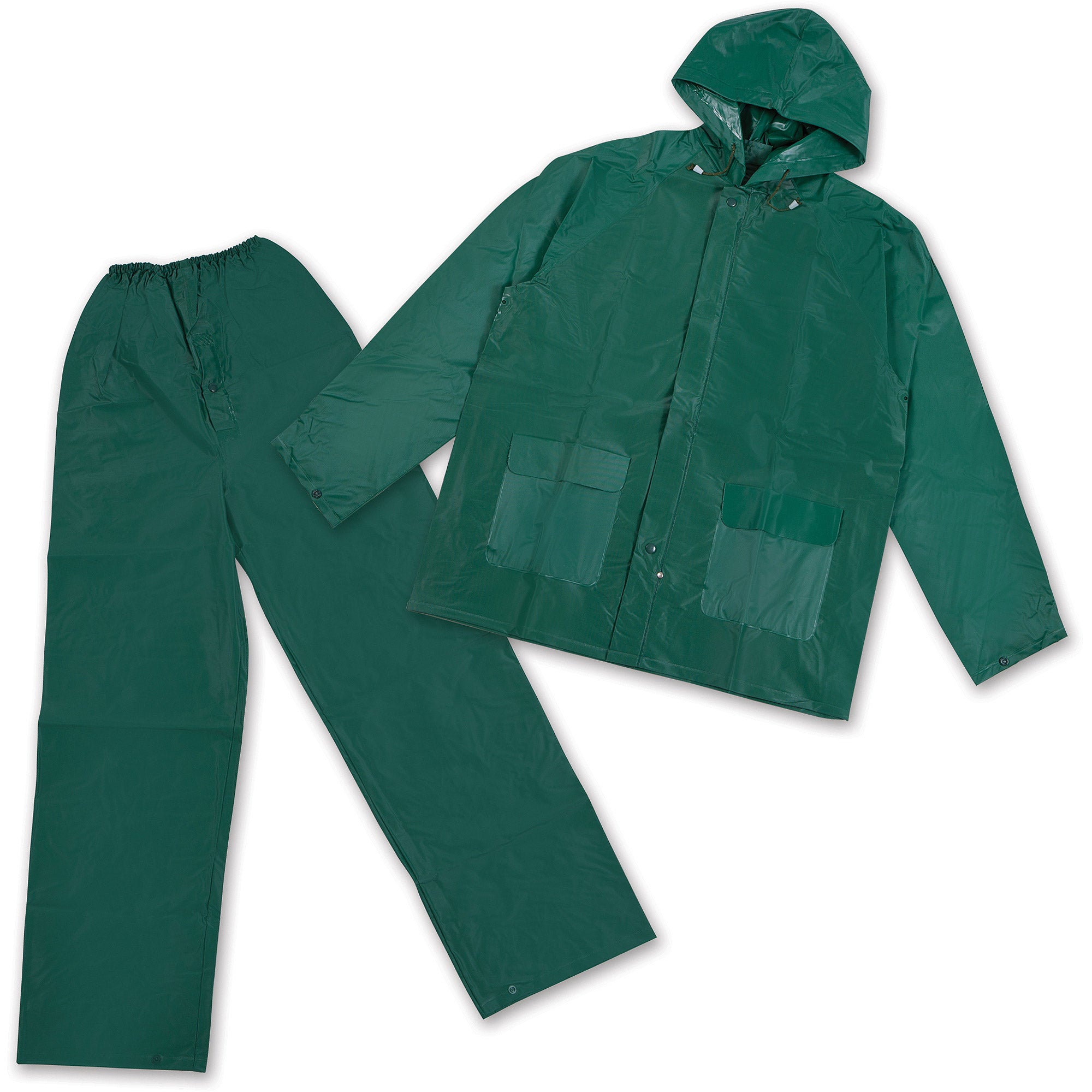 Mens Vinyl Rainsuit - Green - XL