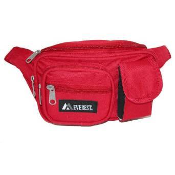 Everest Multiple Pocket Waist Pack - Red