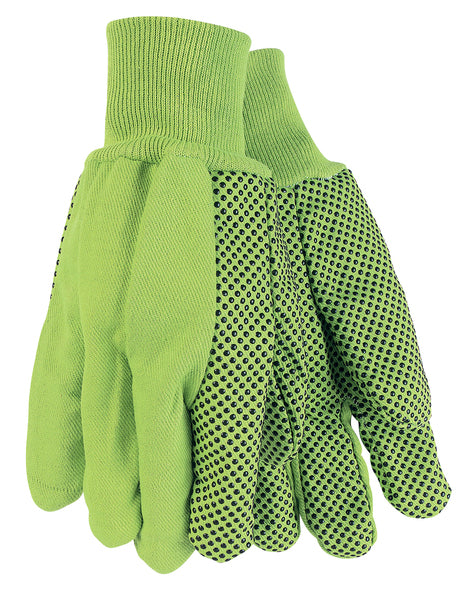 MCR Safety Green -Double Palm, Dot, Knit Wrist