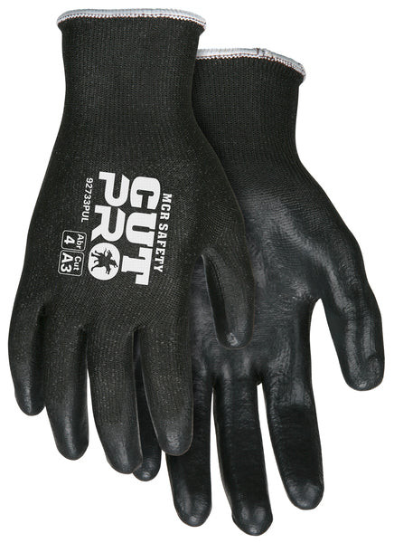 MCR Safety Memphis Cut Pro, Black HPPE, Black PU L