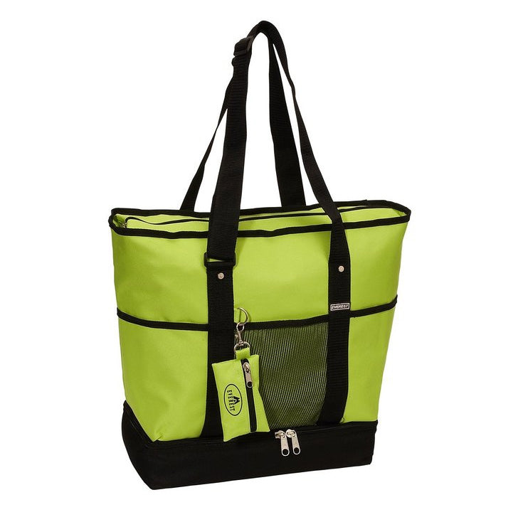 Everest Luggage Deluxe Shopping Tote - Lime/Black