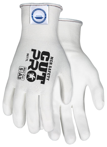 MCR Safety Ultra Tech DiamondTech White, White PU L