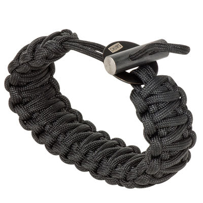 Smokey Fire Starter Paracord Bracelet - Black