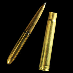 375 MAG BRASS BULLET PEN – Black Ink