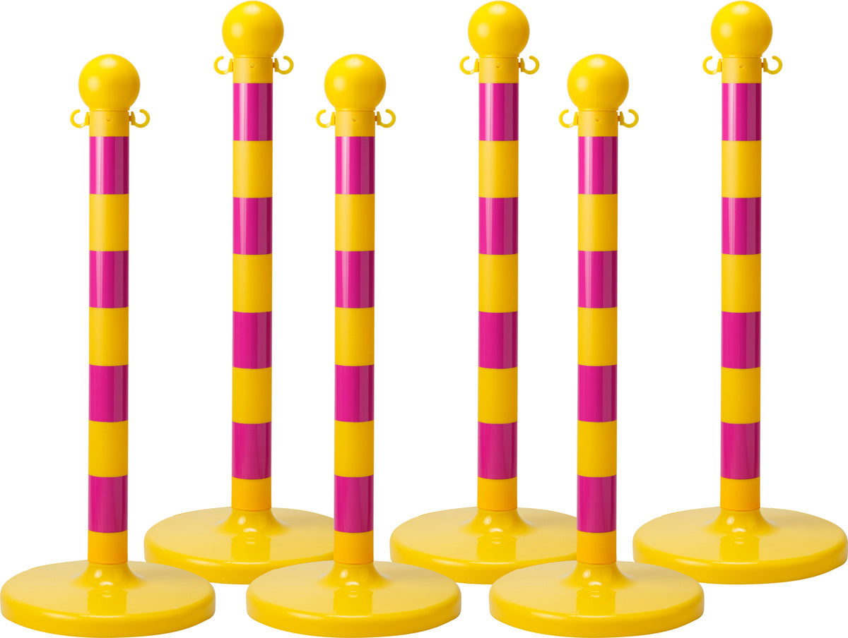 Brady ® 40" X 2.5" Diameter Magenta/Yellow Polyethylene/Polystyrene Bradylink Stanchion