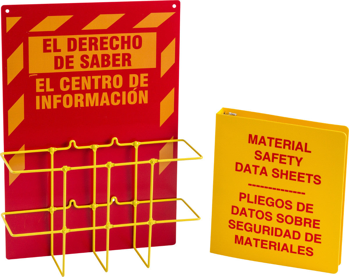 Brady® 20" X 14" Yellow On Red Polystyrene Right-To-Know Spanish "EL DERECHO DE SABER EL CENTRO DE INFORMACION"