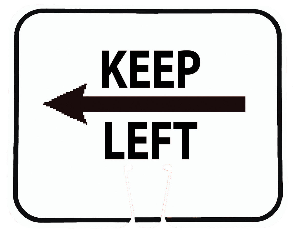 Cortina 10 1/2" X 12 1/2" X .1" Orange/Black ABS Cone Sign