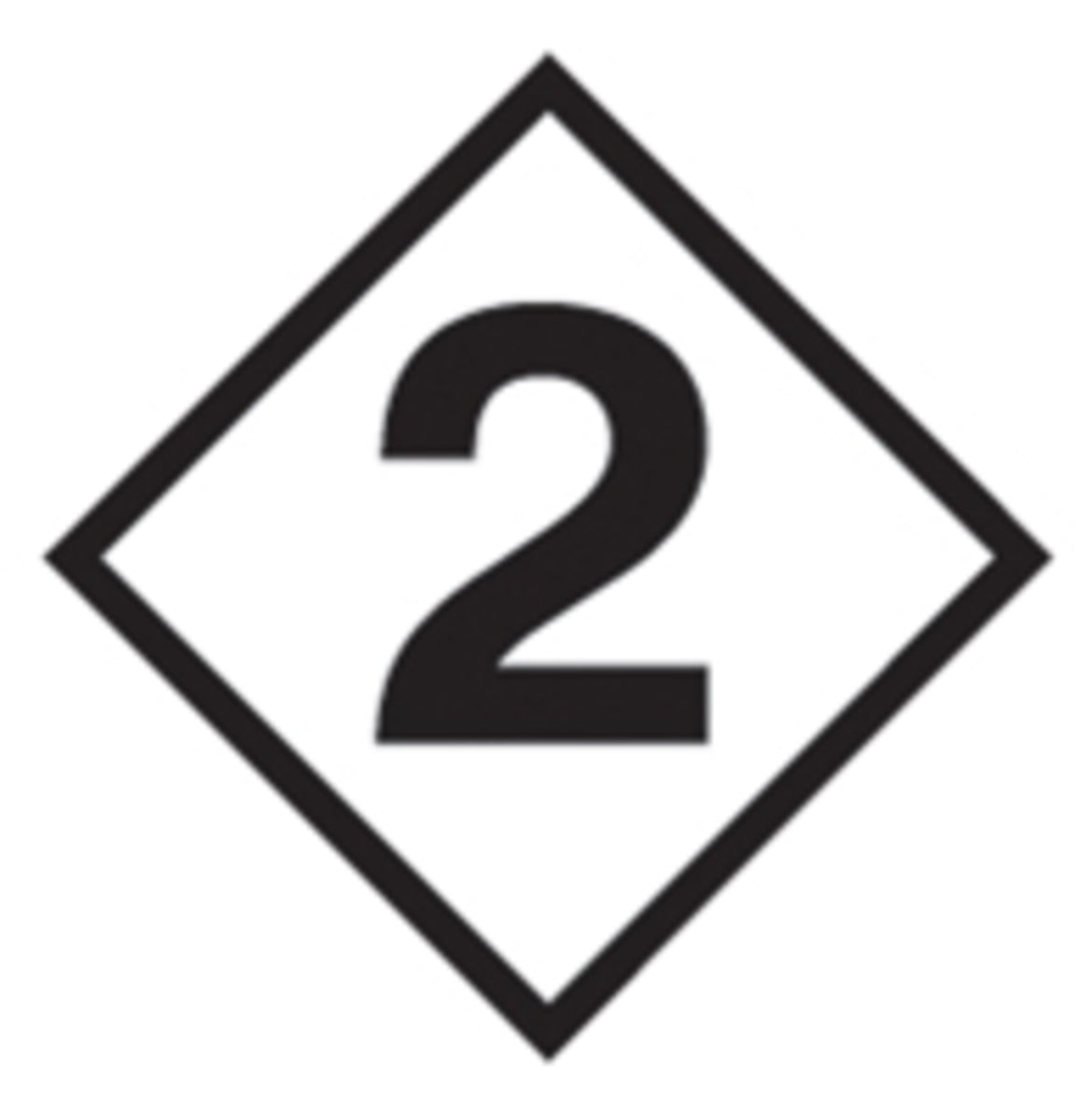 Accuform® 6" Black And White 2 mil Self-Adhesive Polyester Hazard Panel "2" (For 15" X 15" Placard)