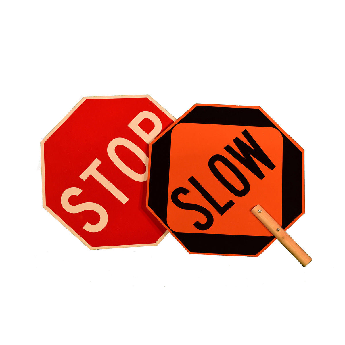 Cortina Safety Products 18" Red/Orange Aluminum Traffic Control Paddle