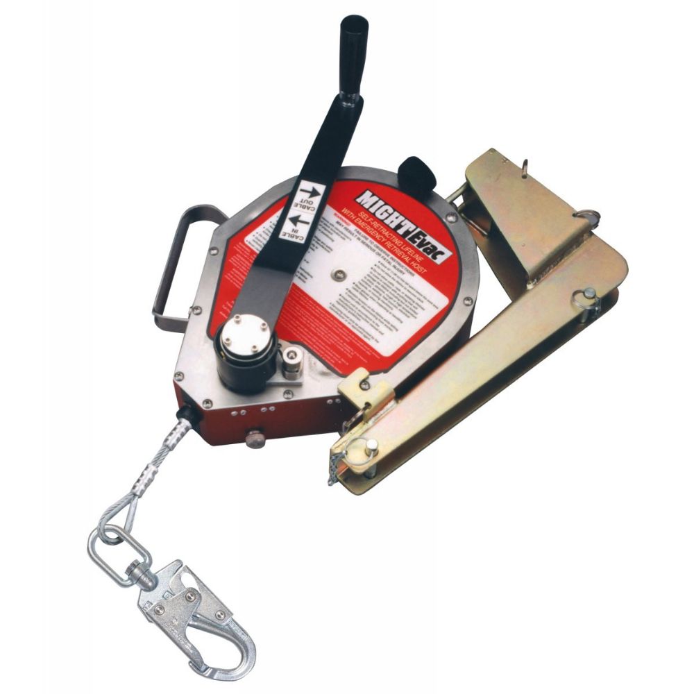 Miller MightEvac 50' Galvanized Wire Rope Self-Retracting Lifeline