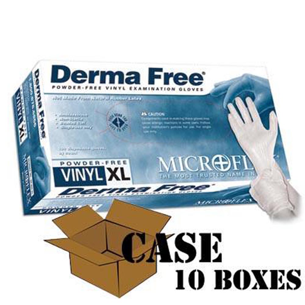 Microflex - Derma Free Exam Gloves - Case