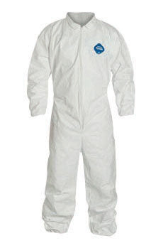 DuPont 3X White Safespec 2.0 5.4 mil Tyvek Disposable Coveralls With Front Zipper Closure, Collar, Elastic Waist, Set Sleeves, Elastic Ankles And Elastic Wrists