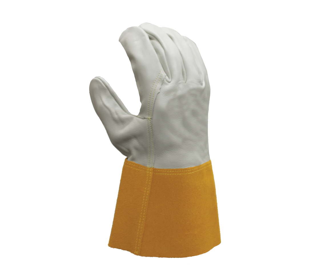 Premium Grain Cowhide, 4" Split Leather cuff, Kevlar® thread sewn