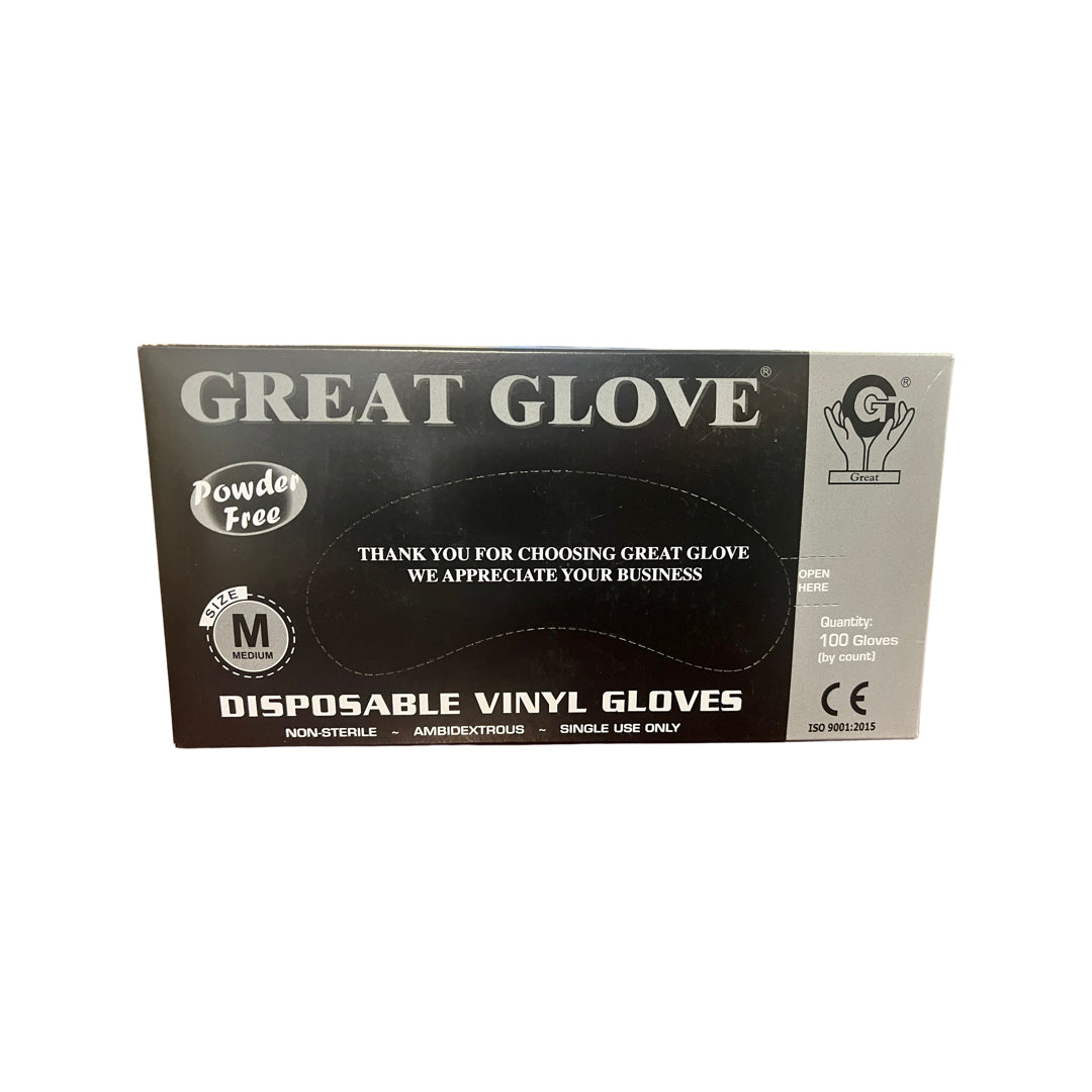 BLACK Vinyl Powder-Free Glove (NEW!)	Great Glove