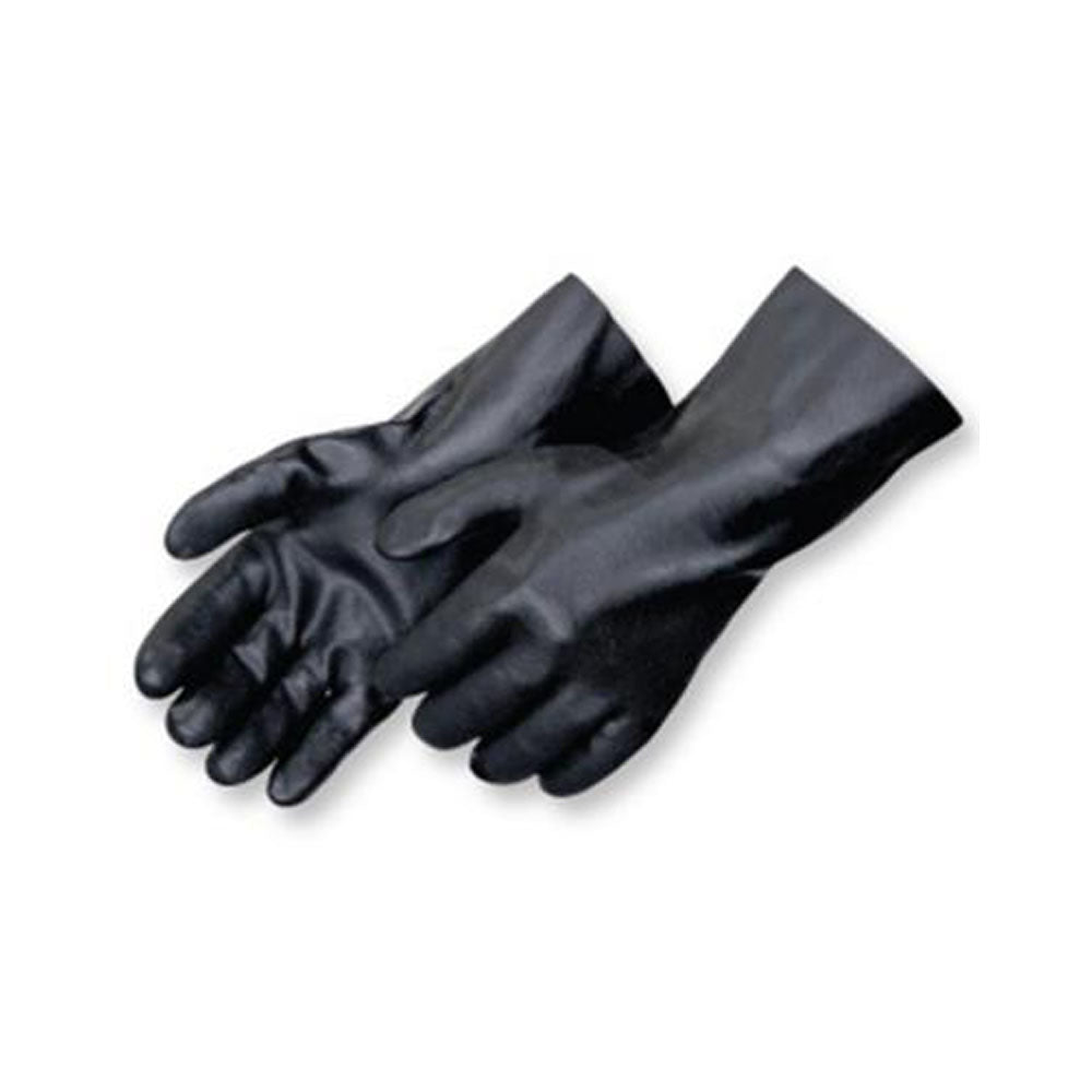 Sandy finish black PVC - jersey lined - Men's - Dozen