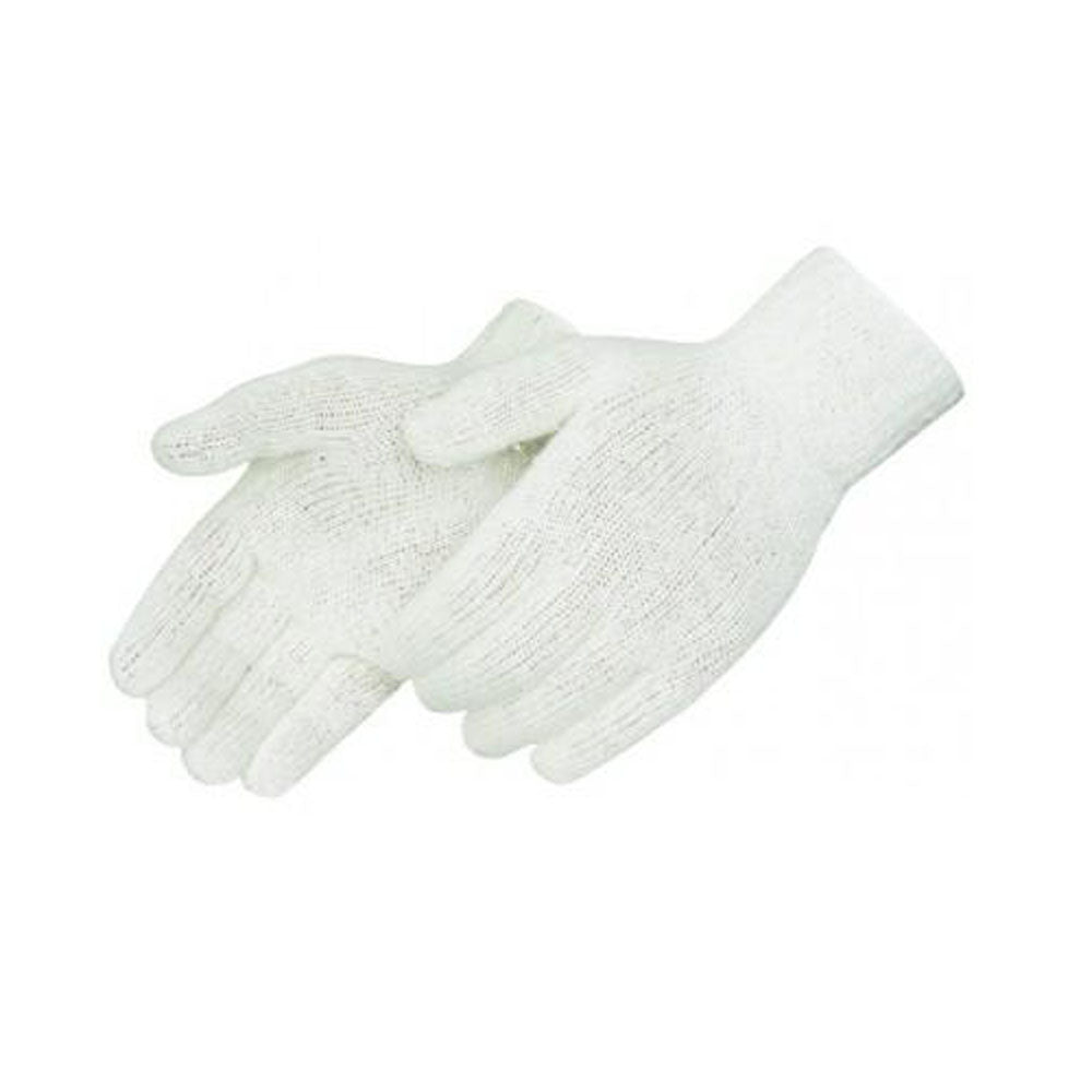 Natural white cotton / polyester knit Gloves - Dozen