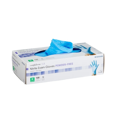 Exam Glove McKesson Confiderm® 3.8 NonSterile Nitrile Standard Cuff Length Textured