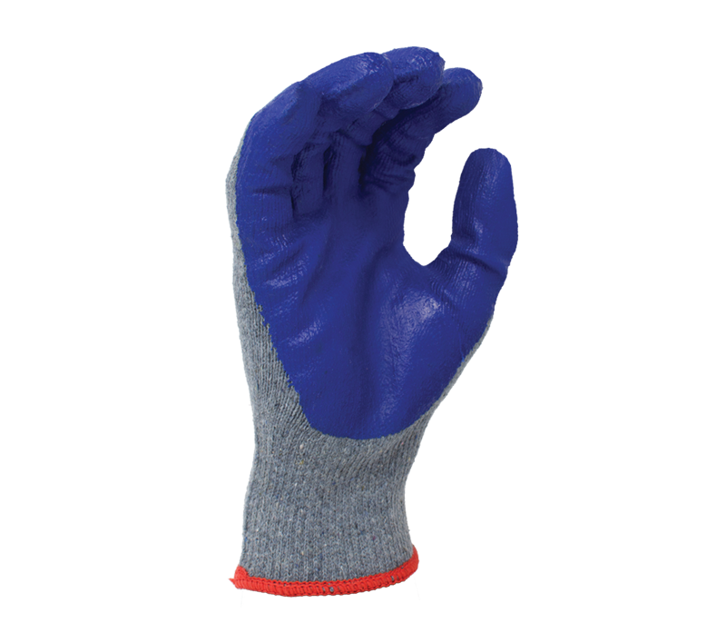 (TSK2007) 10 Gauge Gray Cotton/Polyester shell, Blue Latex palm coated