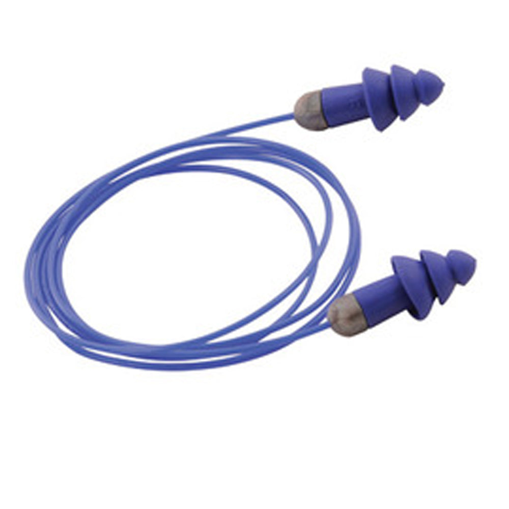 Moldex Rockets Tapered TPE Thermoplastic Elastomer Metal Detectable Corded Earplug (50 Pairs Corded Earplug - Pack)